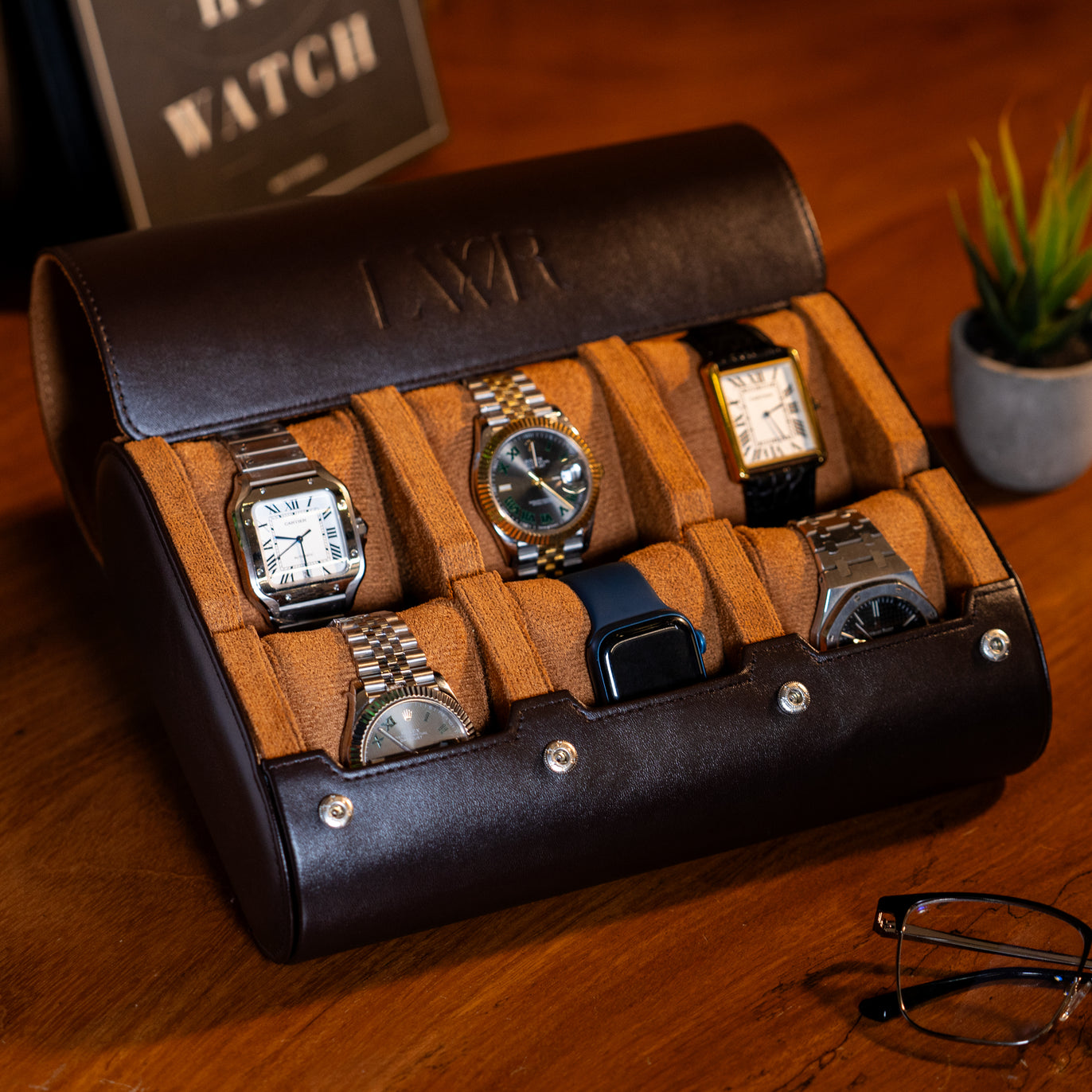 Luxury Leather Watch Roll