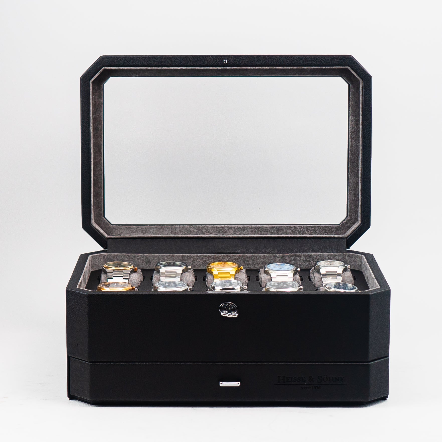 Duke Watch Box With Drawer - 10 Slot